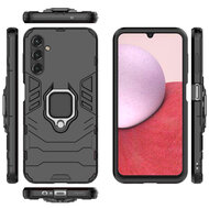 Samsung Galaxy A14 Hoesje - MobyDefend Dubbelgelaagde Pantsercase Met Standaard - Rood