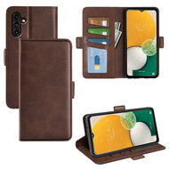 Samsung Galaxy A14 Hoesje - MobyDefend Luxe Wallet Book Case (Sluiting Zijkant) - Bruin