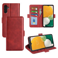 Samsung Galaxy A14 Hoesje - MobyDefend Luxe Wallet Book Case (Sluiting Zijkant) - Rood