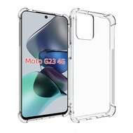 Motorola Moto G13 / G23 / G53 Hoesje, MobyDefend Transparante Shockproof TPU Gelcase, Verstevigde Hoeken, Volledig Doorzichtig