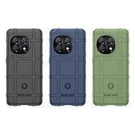 OnePlus 11 Hoesje, Rugged Shield TPU Gelcase, Zwart