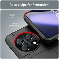 OnePlus 11 Hoesje - Mobydefend Rugged Shield TPU Backcover - Groen