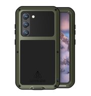 Samsung Galaxy S23 Hoes - Love Mei Metalen Case - Extreme Protection - Groen