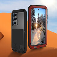 Samsung Galaxy S23 Ultra Hoes - Love Mei Metalen Case - Extreme Protection - Zilvergrijs