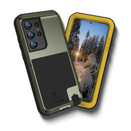 Samsung Galaxy S23 Ultra Hoes - Love Mei Metalen Case - Extreme Protection - Zilvergrijs