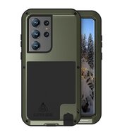 Samsung Galaxy S23 Ultra Hoes - Love Mei Metalen Case - Extreme Protection - Groen
