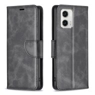 Motorola Moto G73 Hoesje - MobyDefend Wallet Book Case Met Koord - Zwart