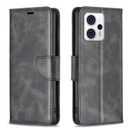 Motorola Moto G13 / G23 / G53 Hoesje - MobyDefend Wallet Book Case Met Koord - Zwart