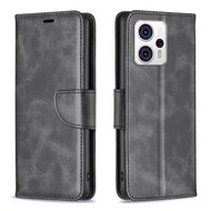 Motorola Moto G13 / G23 / G53 Hoesje, MobyDefend Wallet Book Case Met Koord, Zwart