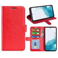 Samsung Galaxy A54 Hoesje, MobyDefend Wallet Book Case (Sluiting Achterkant), Rood