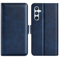 Samsung Galaxy A54 Hoesje, MobyDefend Luxe Wallet Book Case (Sluiting Zijkant), Blauw