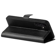 Samsung Galaxy A14 Hoesje - MobyDefend Kunstleren Wallet Book Case (Sluiting Voorkant) - Zwart