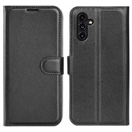 Samsung Galaxy A14 Hoesje - MobyDefend Kunstleren Wallet Book Case (Sluiting Voorkant) - Zwart