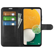 Samsung Galaxy A14 Hoesje - MobyDefend Kunstleren Wallet Book Case (Sluiting Voorkant) - Zwart