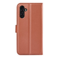 Samsung Galaxy A14 Hoesje - MobyDefend Kunstleren Wallet Book Case (Sluiting Voorkant) - Bruin