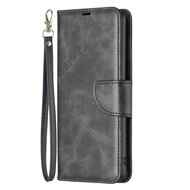 Samsung Galaxy A14 Hoesje, MobyDefend Wallet Book Case Met Koord, Zwart