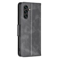 Samsung Galaxy A14 Hoesje, MobyDefend Wallet Book Case Met Koord, Zwart