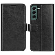 Samsung Galaxy S23 Plus (S23+) Hoesje, MobyDefend Wallet Book Case (Sluiting Achterkant), Zwart