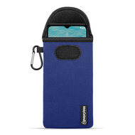 Hoesje voor Nokia G22, MobyDefend Neopreen Pouch Met Karabijnhaak, Insteekhoesje, Riemlus Hoesje, Blauw