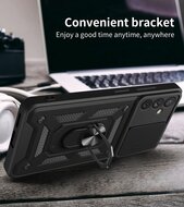 Samsung Galaxy A34 Hoesje - MobyDefend Pantsercase Met Draaibare Ring - Ros&eacute;
