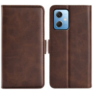 Xiaomi Redmi Note 12 5G Hoesje - MobyDefend Luxe Wallet Book Case (Sluiting Zijkant) - Bruin