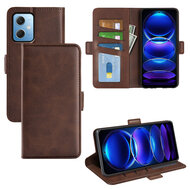Xiaomi Redmi Note 12 5G Hoesje - MobyDefend Luxe Wallet Book Case (Sluiting Zijkant) - Bruin