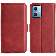 Xiaomi Redmi Note 12 5G Hoesje, MobyDefend Luxe Wallet Book Case (Sluiting Zijkant), Rood