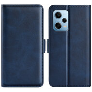 Xiaomi Redmi Note 12 Pro 5G Hoesje, MobyDefend Luxe Wallet Book Case (Sluiting Zijkant), Blauw