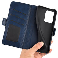 Xiaomi Redmi Note 12 Pro 5G Hoesje - MobyDefend Luxe Wallet Book Case (Sluiting Zijkant) - Blauw