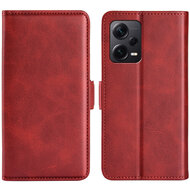Xiaomi Redmi Note 12 Pro Plus 5G Hoesje, MobyDefend Luxe Wallet Book Case (Sluiting Zijkant), Rood