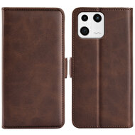 Xiaomi 13 Hoesje, MobyDefend Luxe Wallet Book Case (Sluiting Zijkant), Bruin