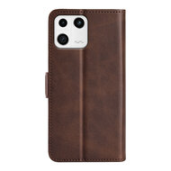 Xiaomi 13 Hoesje, MobyDefend Luxe Wallet Book Case (Sluiting Zijkant), Bruin