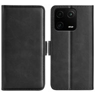 Xiaomi 13 Pro Hoesje, MobyDefend Luxe Wallet Book Case (Sluiting Zijkant), Zwart