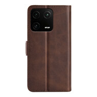 Xiaomi 13 Pro Hoesje, MobyDefend Luxe Wallet Book Case (Sluiting Zijkant), Bruin