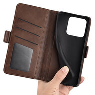 Xiaomi 13 Pro Hoesje - MobyDefend Luxe Wallet Book Case (Sluiting Zijkant) - Bruin