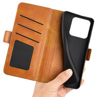 Xiaomi 13 Pro Hoesje - MobyDefend Luxe Wallet Book Case (Sluiting Zijkant) - Lichtbruin