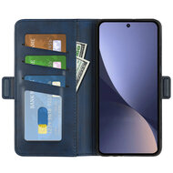 Xiaomi 13 Pro Hoesje, MobyDefend Luxe Wallet Book Case (Sluiting Zijkant), Blauw