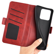 Xiaomi 13 Pro Hoesje, MobyDefend Luxe Wallet Book Case (Sluiting Zijkant), Rood