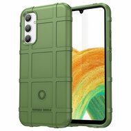 Samsung Galaxy A34 Hoesje - Mobydefend Rugged Shield TPU Backcover - Groen
