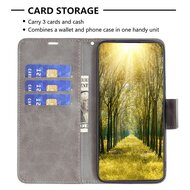 Samsung Galaxy S23 Plus (S23+) Hoesje, MobyDefend Wallet Book Case Met Koord, Grijs