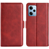 Xiaomi Redmi Note 12 Pro 5G Hoesje, MobyDefend Luxe Wallet Book Case (Sluiting Zijkant), Rood