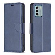 Nokia G22 Hoesje - MobyDefend Wallet Book Case Met Koord - Blauw