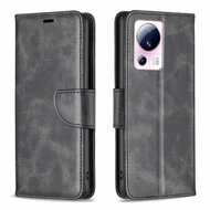 Xiaomi 13 Lite Hoesje - MobyDefend Wallet Book Case Met Koord - Zwart