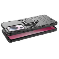 Xiaomi 13 Lite Hoesje - MobyDefend Dubbelgelaagde Pantsercase Met Standaard - Rood