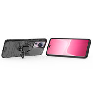 Xiaomi 13 Lite Hoesje - MobyDefend Dubbelgelaagde Pantsercase Met Standaard - Rood