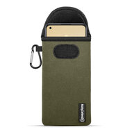 Hoesje voor Oppo Reno8 T, MobyDefend Neopreen Pouch Met Karabijnhaak, Insteekhoesje, Riemlus Hoesje, Groen