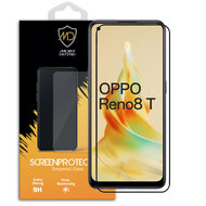 Oppo Reno8 T Screenprotector - MobyDefend Screensaver Met Zwarte Randen - Gehard Glas
