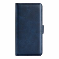 Motorola Moto E13 Hoesje, MobyDefend Luxe Wallet Book Case (Sluiting Zijkant), Blauw
