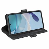 Motorola Moto G53 Hoesje - MobyDefend Luxe Wallet Book Case (Sluiting Zijkant) - Zwart