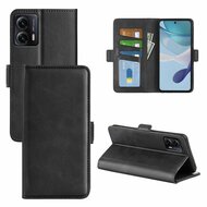 Motorola Moto G53 Hoesje - MobyDefend Luxe Wallet Book Case (Sluiting Zijkant) - Zwart
